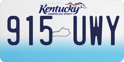 KY license plate 915UWY