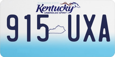KY license plate 915UXA