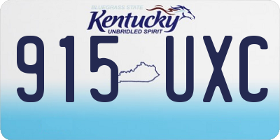 KY license plate 915UXC