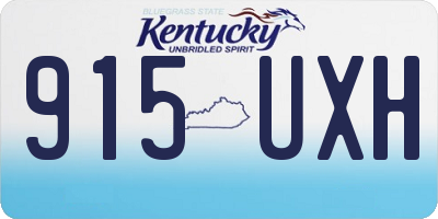 KY license plate 915UXH