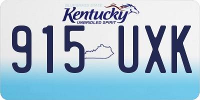KY license plate 915UXK