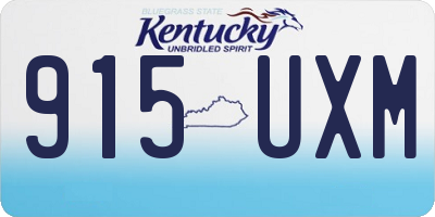 KY license plate 915UXM