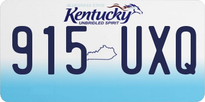 KY license plate 915UXQ