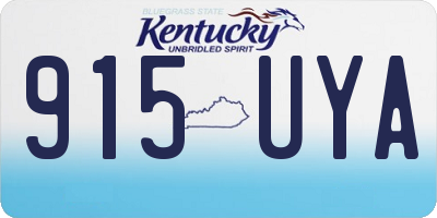 KY license plate 915UYA