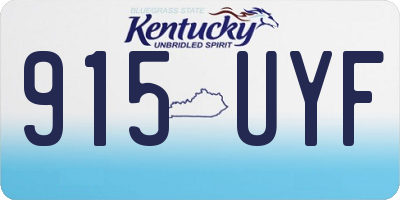 KY license plate 915UYF