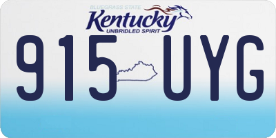 KY license plate 915UYG
