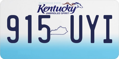 KY license plate 915UYI