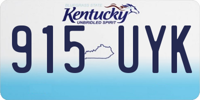 KY license plate 915UYK