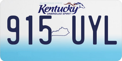KY license plate 915UYL
