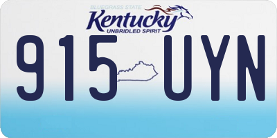 KY license plate 915UYN