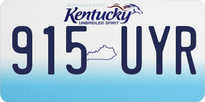KY license plate 915UYR