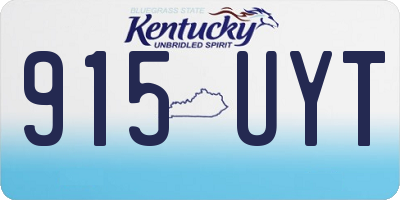 KY license plate 915UYT