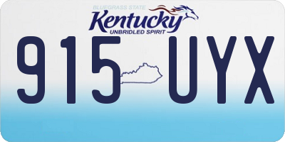 KY license plate 915UYX