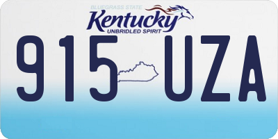 KY license plate 915UZA