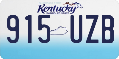 KY license plate 915UZB
