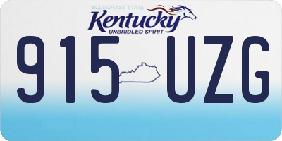 KY license plate 915UZG