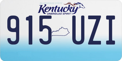 KY license plate 915UZI