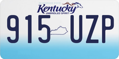 KY license plate 915UZP