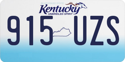 KY license plate 915UZS