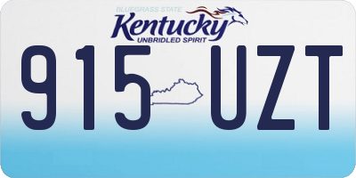 KY license plate 915UZT