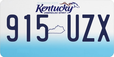 KY license plate 915UZX