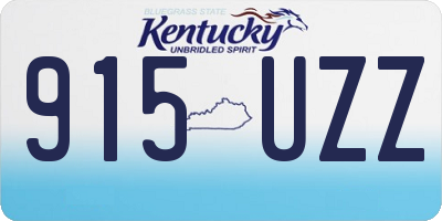 KY license plate 915UZZ