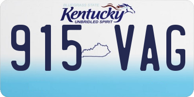 KY license plate 915VAG