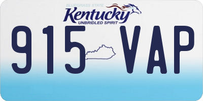 KY license plate 915VAP