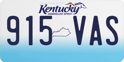 KY license plate 915VAS