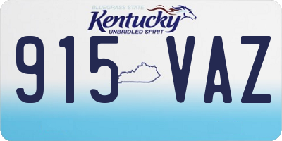 KY license plate 915VAZ