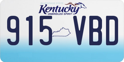 KY license plate 915VBD