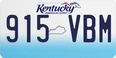 KY license plate 915VBM