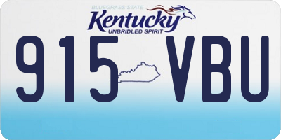 KY license plate 915VBU