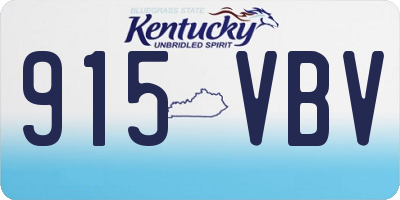 KY license plate 915VBV