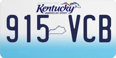 KY license plate 915VCB