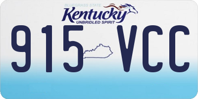 KY license plate 915VCC