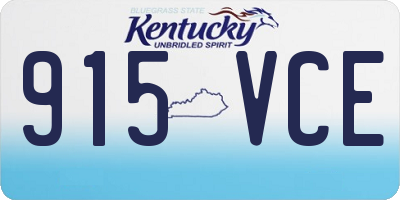 KY license plate 915VCE