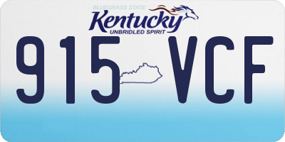 KY license plate 915VCF