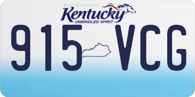 KY license plate 915VCG