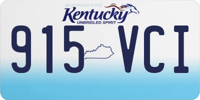 KY license plate 915VCI