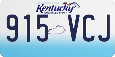KY license plate 915VCJ