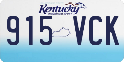 KY license plate 915VCK