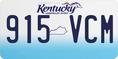 KY license plate 915VCM
