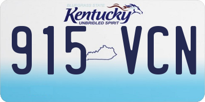 KY license plate 915VCN