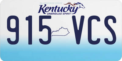 KY license plate 915VCS