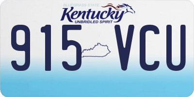 KY license plate 915VCU