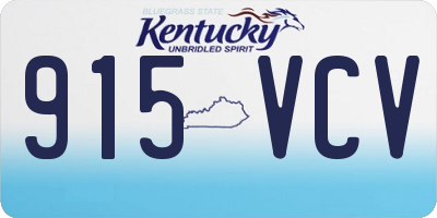 KY license plate 915VCV