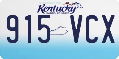 KY license plate 915VCX