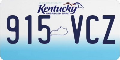 KY license plate 915VCZ