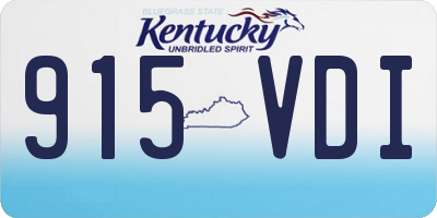 KY license plate 915VDI